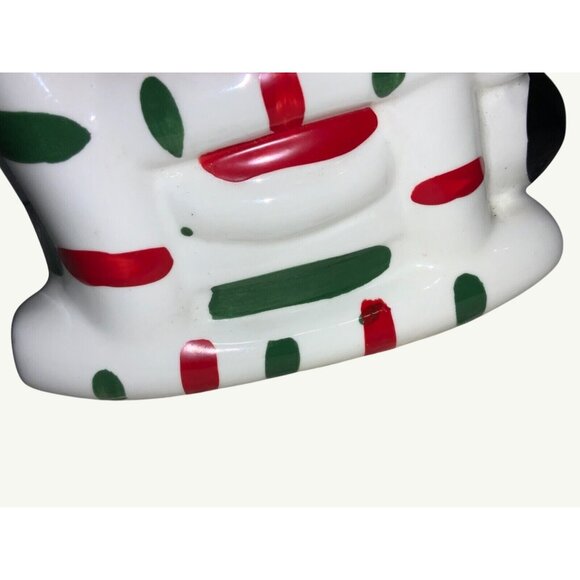 Christmas Cookie Jar Santa in Candy Cane Chair - Picture 4 of 9
